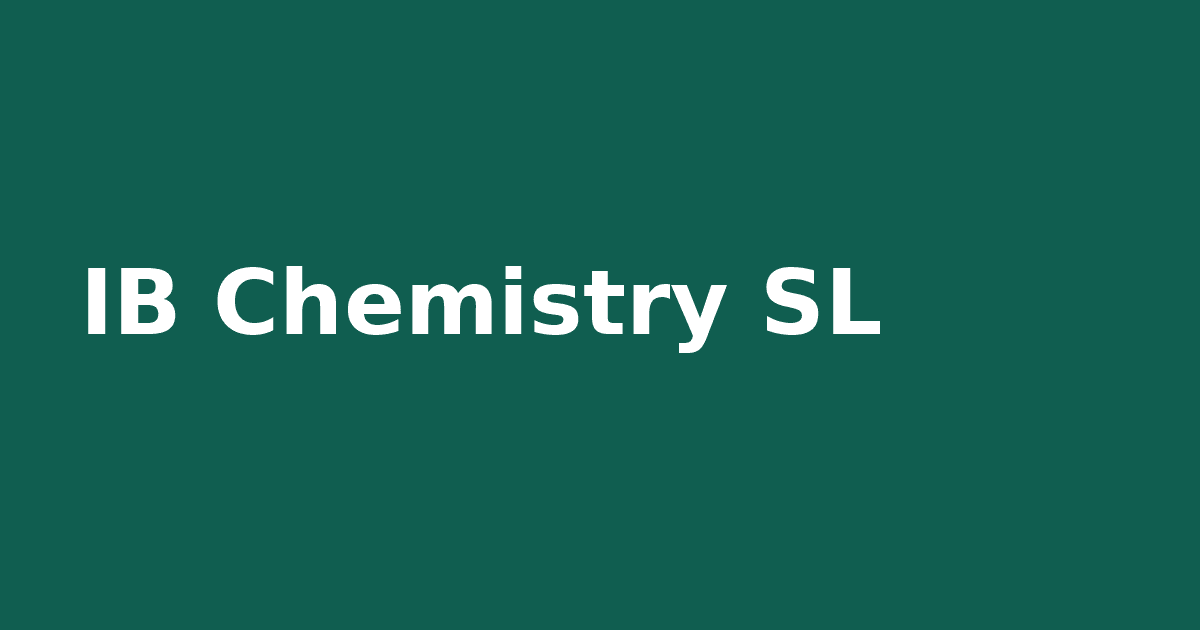 IB Chemistry SL